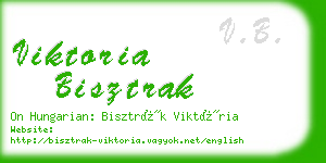 viktoria bisztrak business card